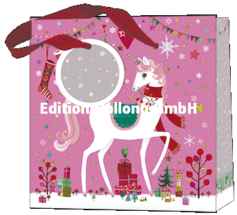 365-26 Edition Gollong Geschenktasche Weihnachten - Klein - Einhorn