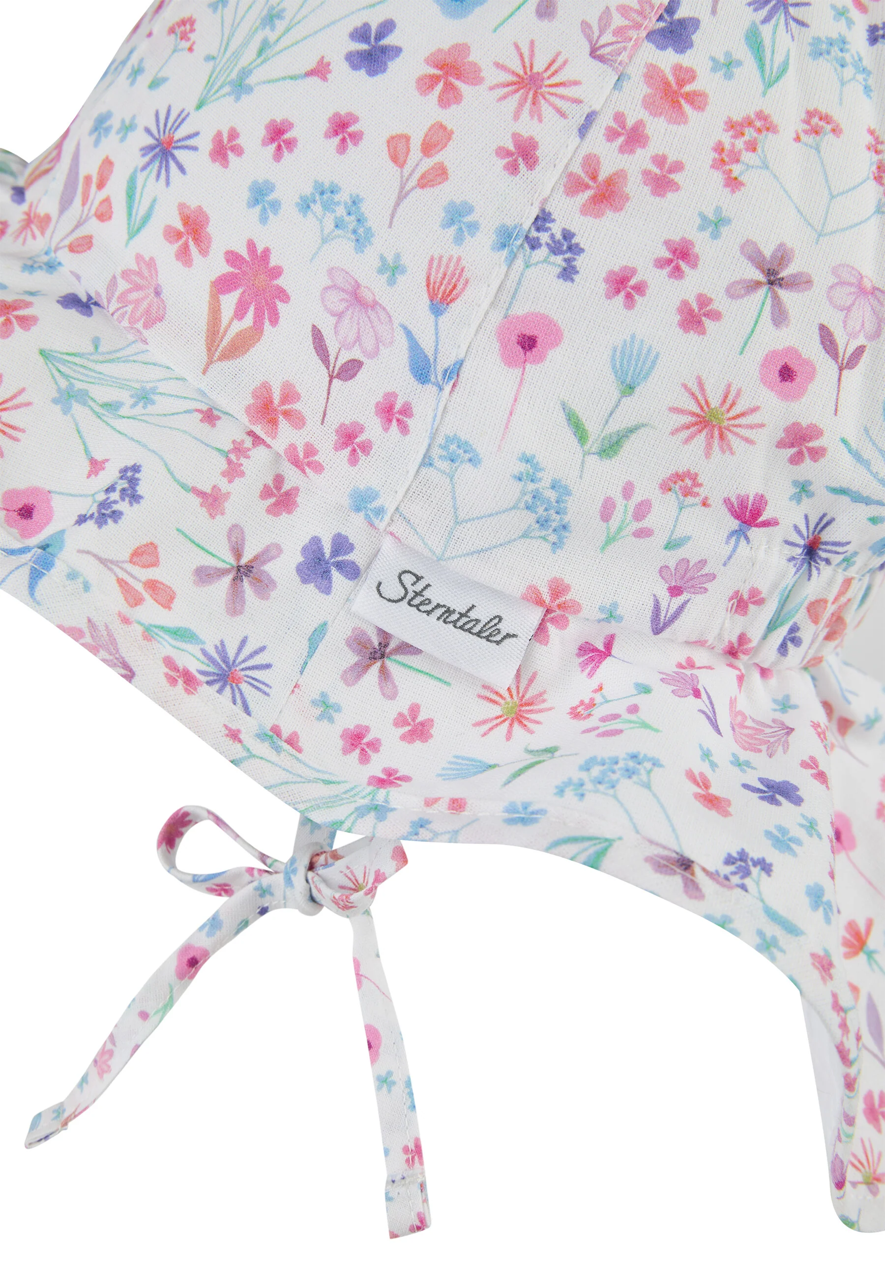 Sterntaler Floral gemusterter Sonnenhut mit Nackenschutz & UV Schutz 50+ 