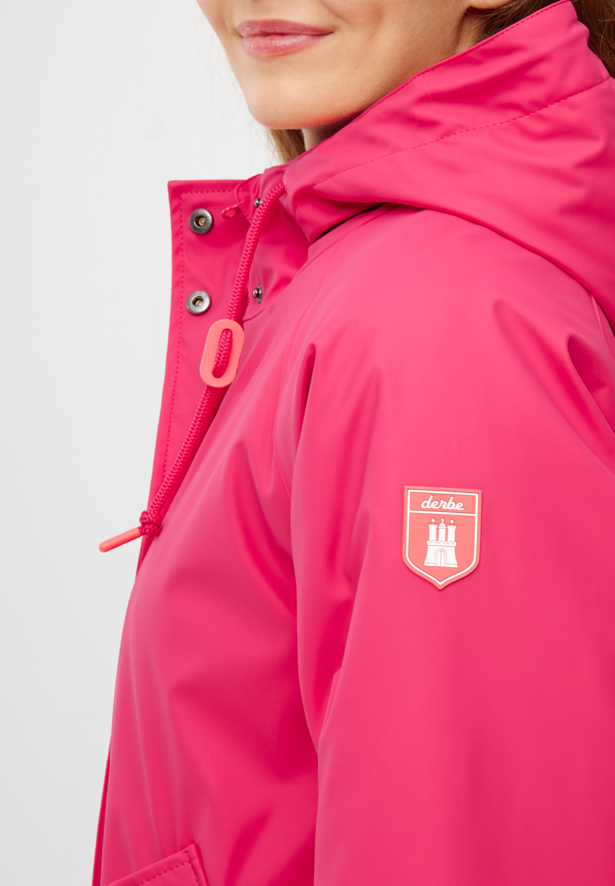 Derbe Friese Tidaholm Damen gefütterte Regenjacke - Azalea Pink Derbe Friese Tidaholm Damen gefütterte Regenjacke - Azalea Pink