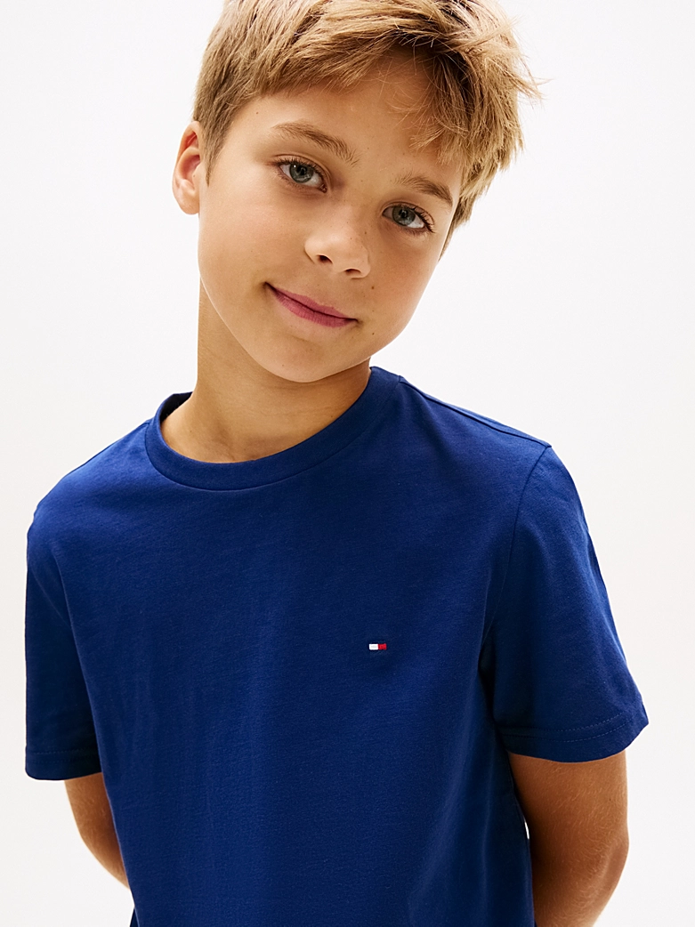 Tommy Hilfiger Jungs Doppelpack T-Shirt / Unterhemden mit Kurzarm - Marine & Hellblau Tommy Hilfiger Jungs Doppelpack T-Shirt / Unterhemden mit Kurzarm - Marine & Hellblau