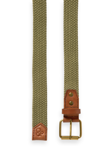 webimage-2C9D4BCE-4A0C-49BC-8090C6B847877266 Scotch & Soda Herren Gürtel BraIded in Oliv