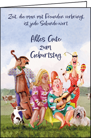 Edition Gollong Geburtstagskarte - Zeit mit Freunden - Alles Gute zum Geburtstag