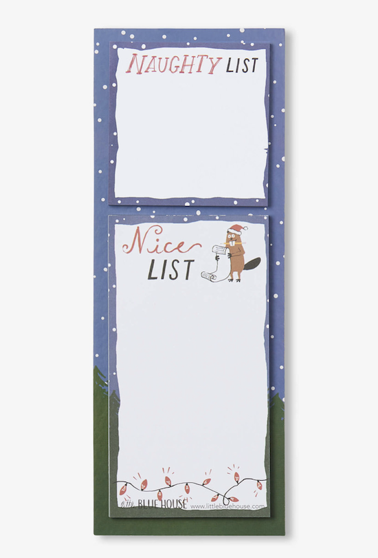 Little Blue House Magnetische Notizblock Liste & Sticky Memo Notes - Naughty & Nice - SALE
