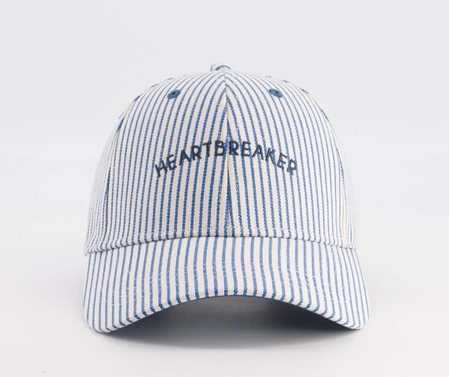 Chamaye Cap für Damen Herren und Kind - Marineblau Gestreift - HEARTBREAKER