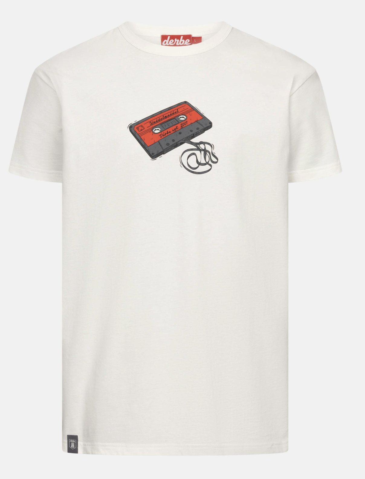 Derbe Herren T-Shirt in Weiß - Kassette Derbe Herren T-Shirt in Weiß - Kassette