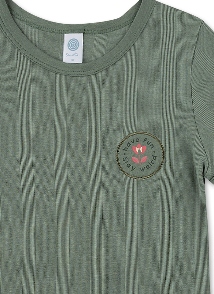Sanetta Kurze Pyjama in Oliv