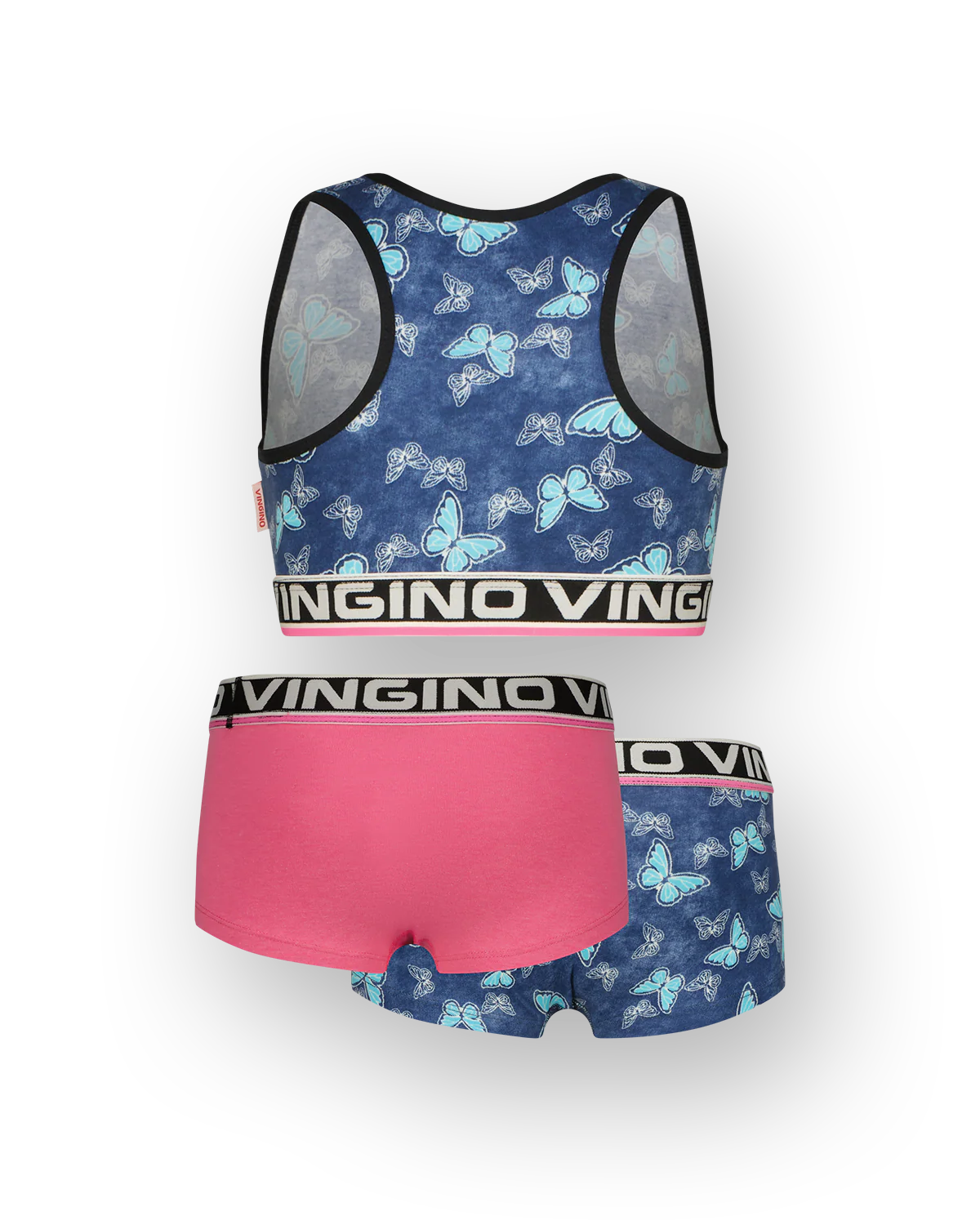 Vingino Bustier und Hipster Unterwäsche BUTTERFLY RACER 3pack - Neon Pink Pink/Schmetterling