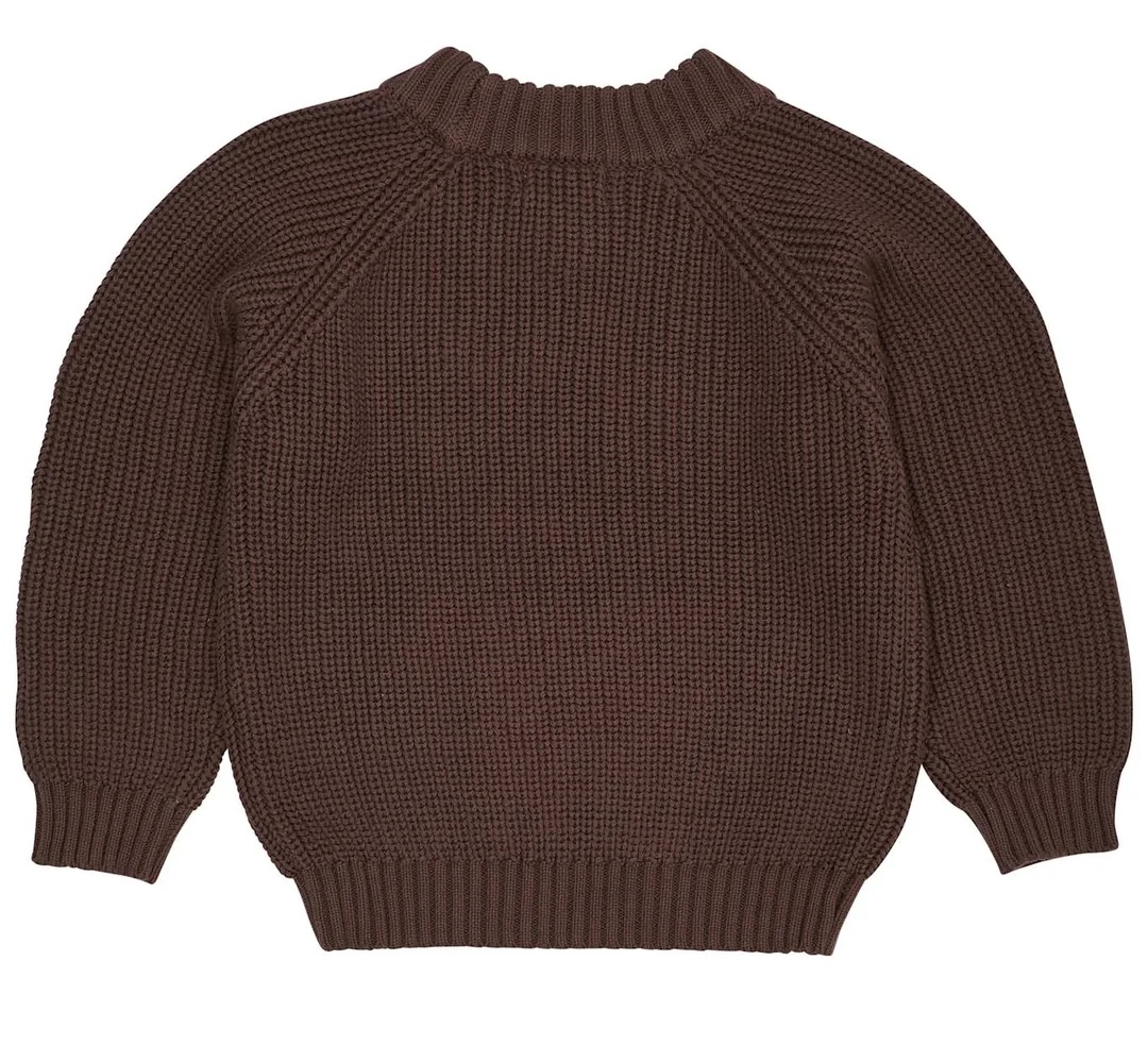 Copenhagen Colors Grobstrick GOTS Bio-Baumwolle Klassik Rundhals Pullover in Braun Copenhagen Colors Grobstrick GOTS Bio-Baumwolle Klassik Rundhals Pullover in Braun