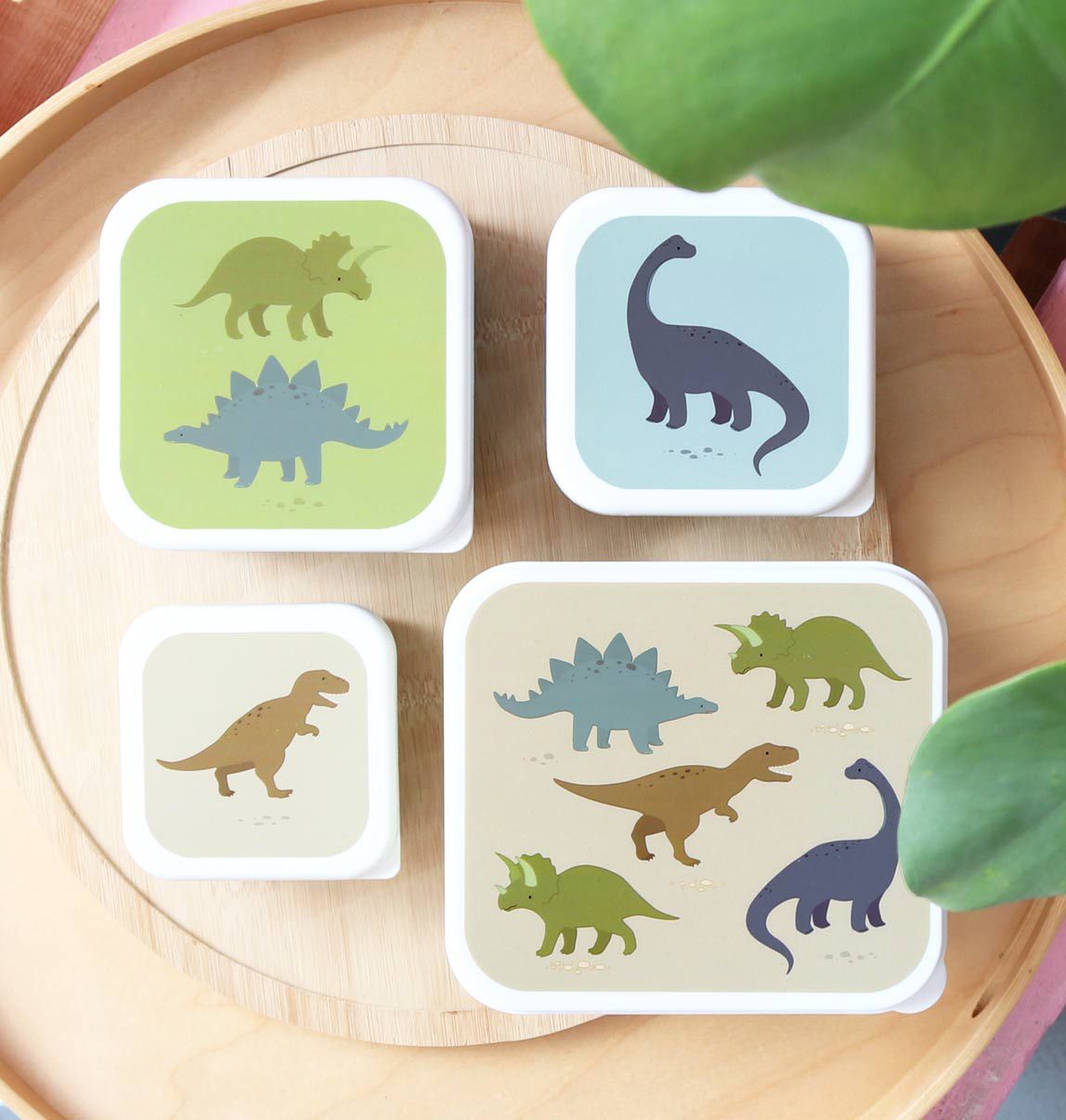 image_133-007-002_2 A Lovely Little Company Brotzeitbox Set von 4 - Dinosaurier