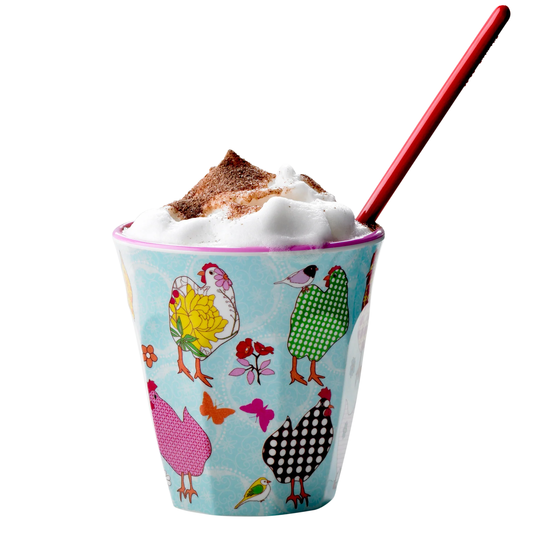 RICE Melamin Trinkbecher Bunte Henne