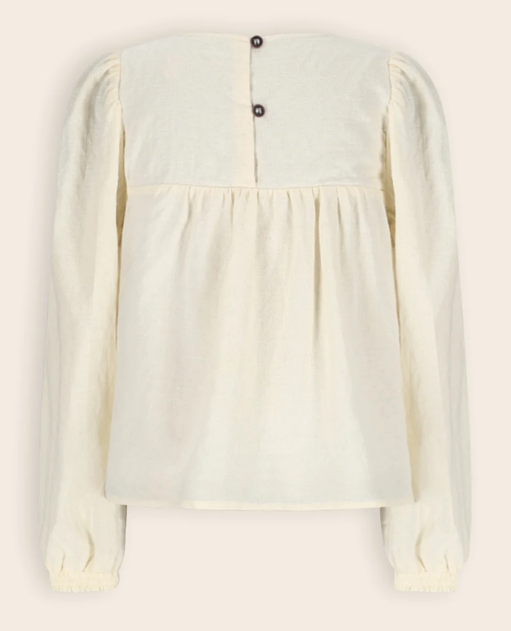 NONO Tirzy Poplin Blouse in Pearled Ivory Creme