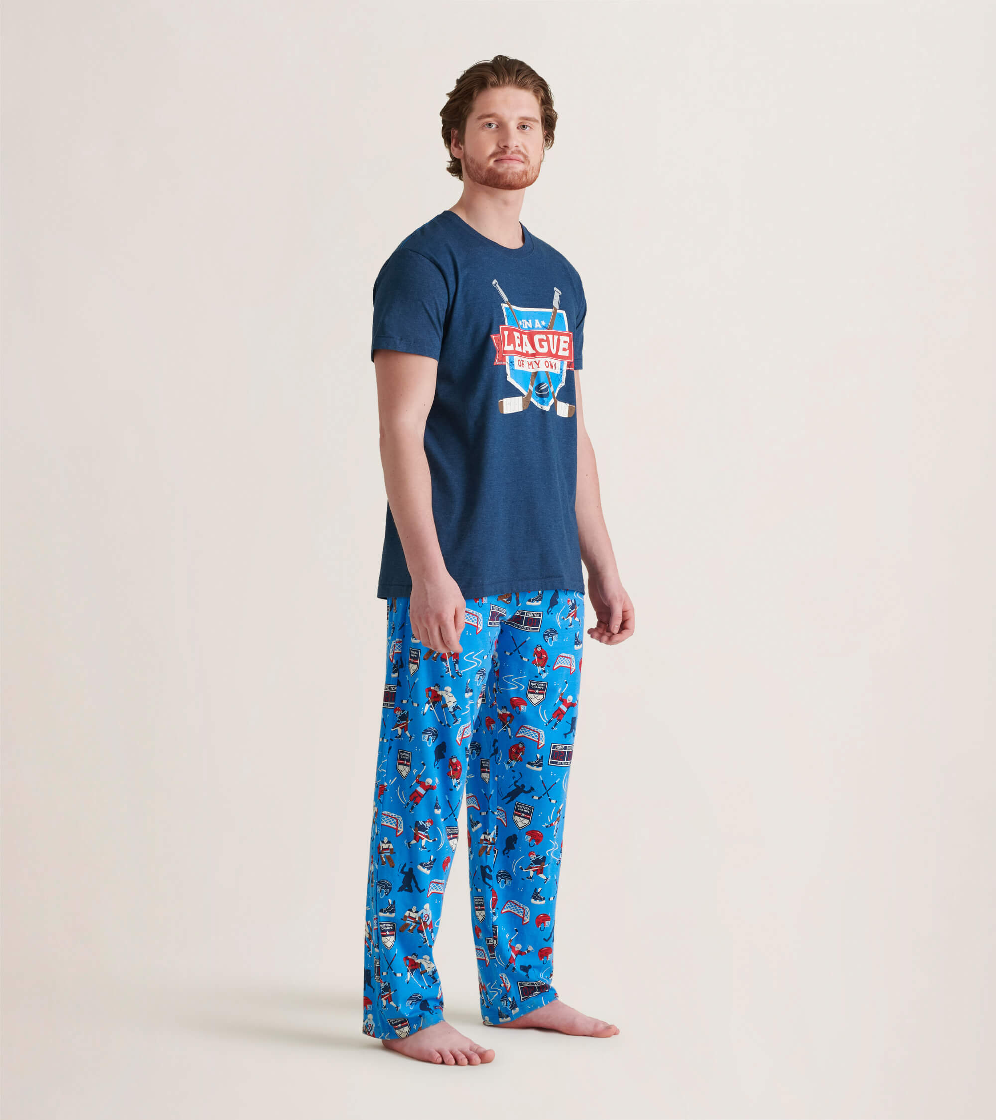 Little Blue House Herren Jersey Pyjama Hose - Hockey Champs - Eishockey