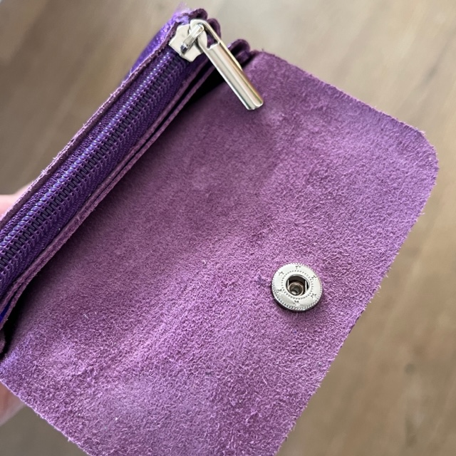 BFF Soft Leder Glitzer Geldbeutel in Cosmic Lila - Klein