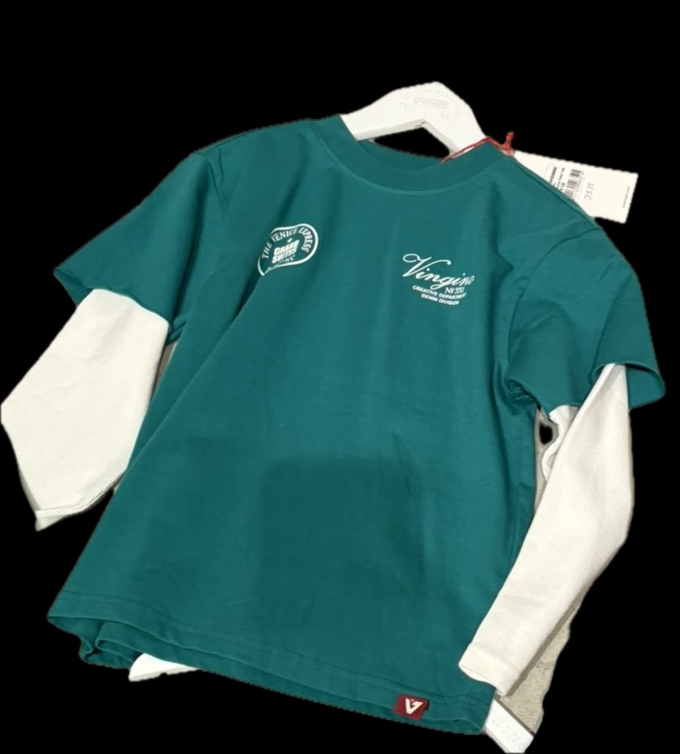 Vingino Jungs langarm Shirt Habu - Double Layer Shirt in Grün