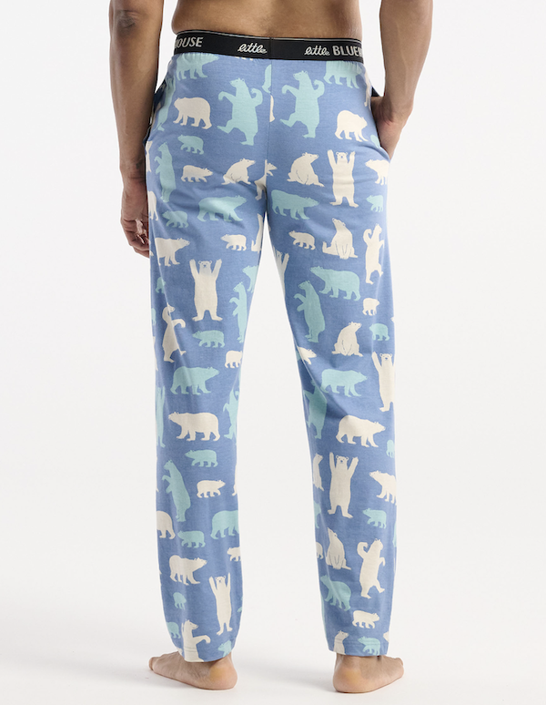 Little Blue House Herren Jersey Pyjama Hose in Blau - Eisbären Little Blue House Herren Jersey Pyjama Hose in Blau - Eisbären