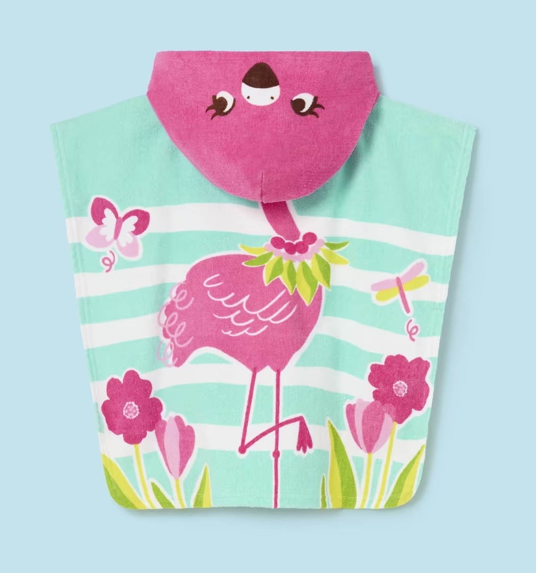 24-10691-030-XL-5-Kopie Mayoral Strand Badetuch mit Kapuze - Flamingo