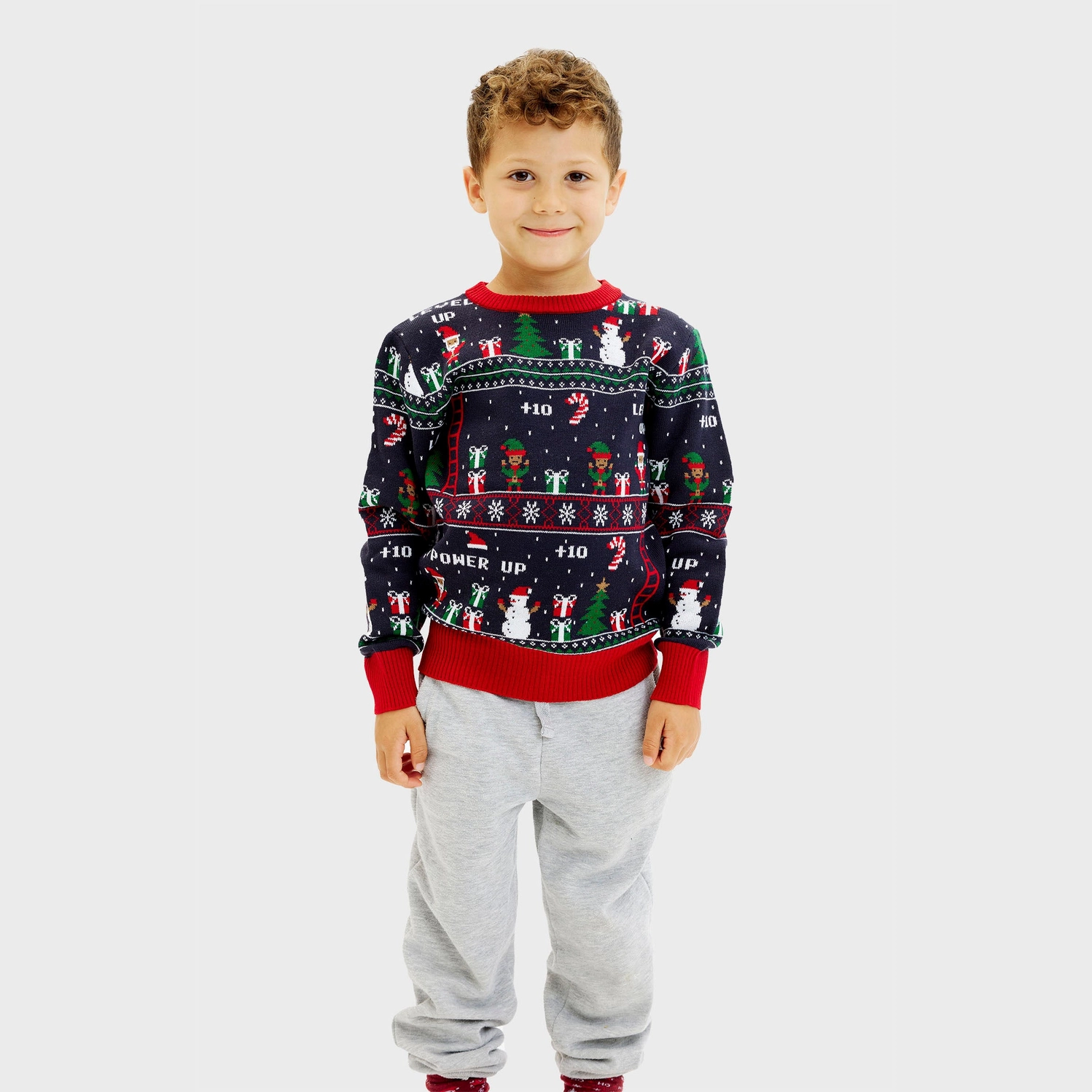Christmas Sweater Unisex Weihnachtspullover - Vintage Gamer in Navy 