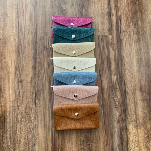 Soft Leder Geldbeutel in Puder Blau