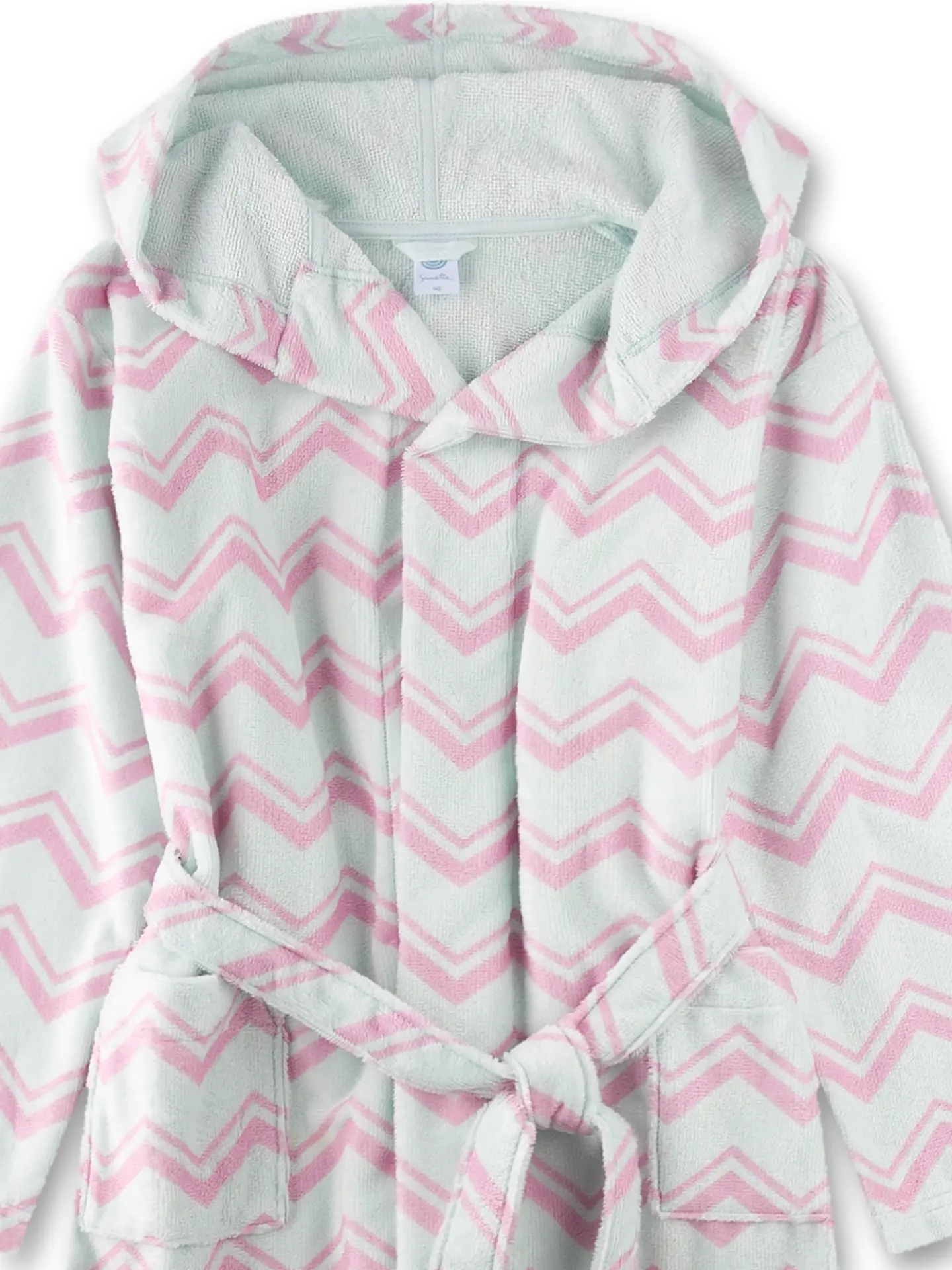Sanetta Bademantel Aqua Blau & Rosa Zickzack Chevron Sanetta Bademantel Aqua Blau & Rosa Zickzack Chevron