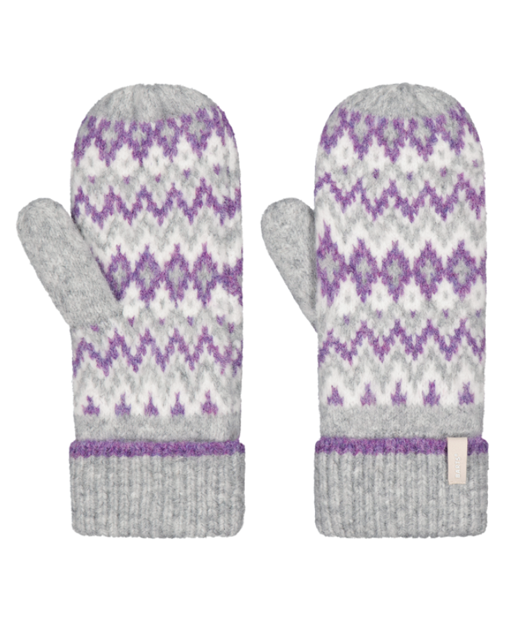 Barts Nakarah Fäustlinge mit Winterprint - Heather Grey Barts Nakarah Fäustlinge mit Winterprint - Heather Grey