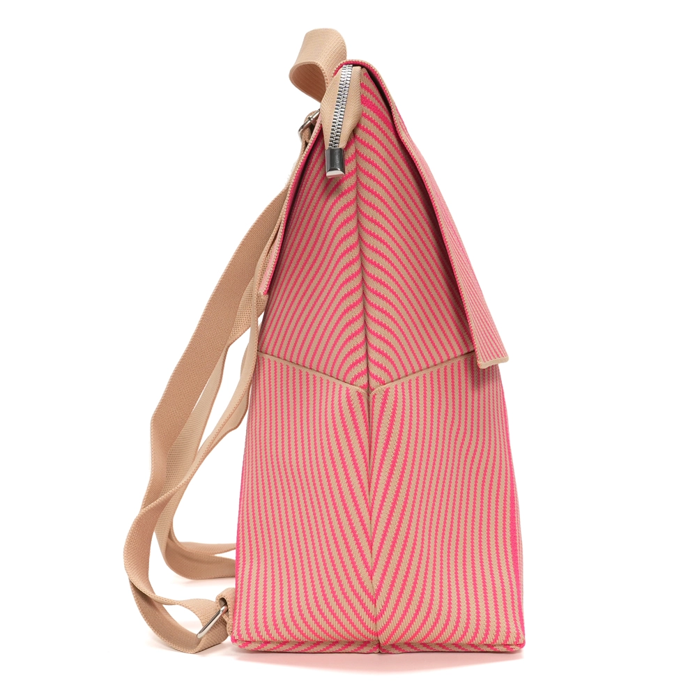 LOT83 Rucksack Romy in Neon Pink & Beige Zick Zack LOT83 Rucksack Romy in Neon Pink & Beige Zick Zack