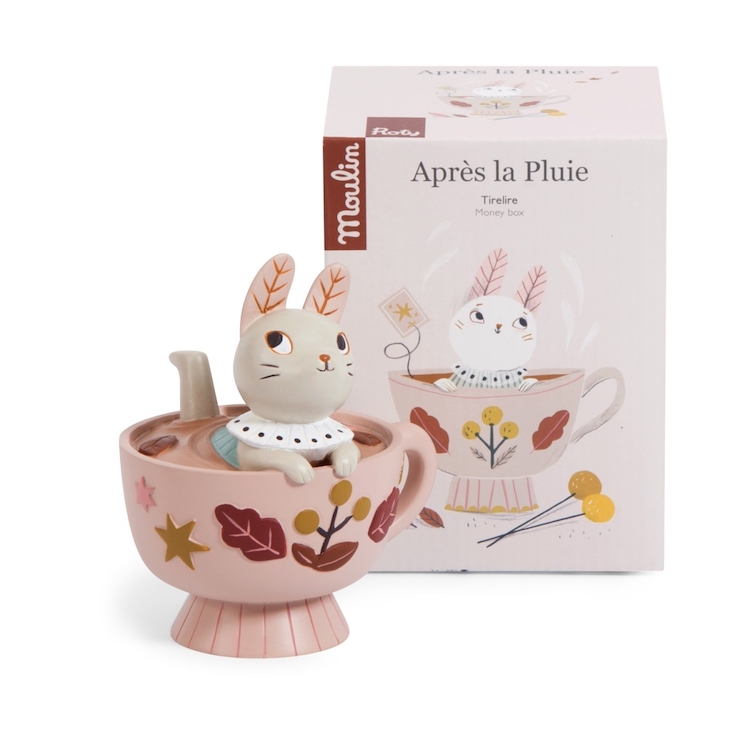 MR715170-Sparbuechse-Hase-Brume-4 Moulin Roty Sparbüchse Spardose - Hase Brume in Rosa