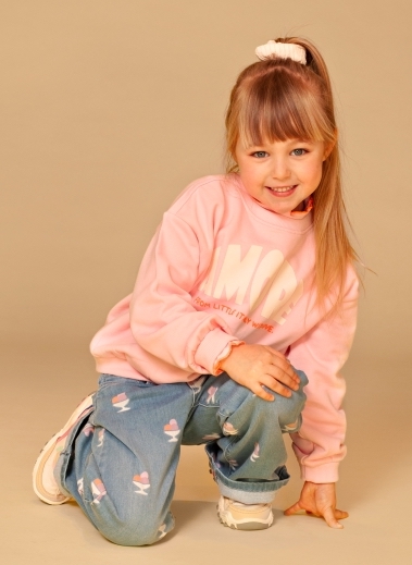 Babyface Stains & Stories Sweatshirt in Rosa Blush - AMORE Babyface Stains & Stories Sweatshirt in Rosa Blush - AMORE