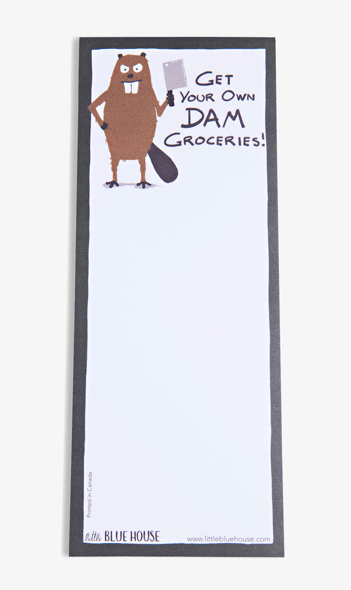 ML0WIBV025 Little Blue House Magnetliste - Get Your Own Dam Groceries Magnetic List