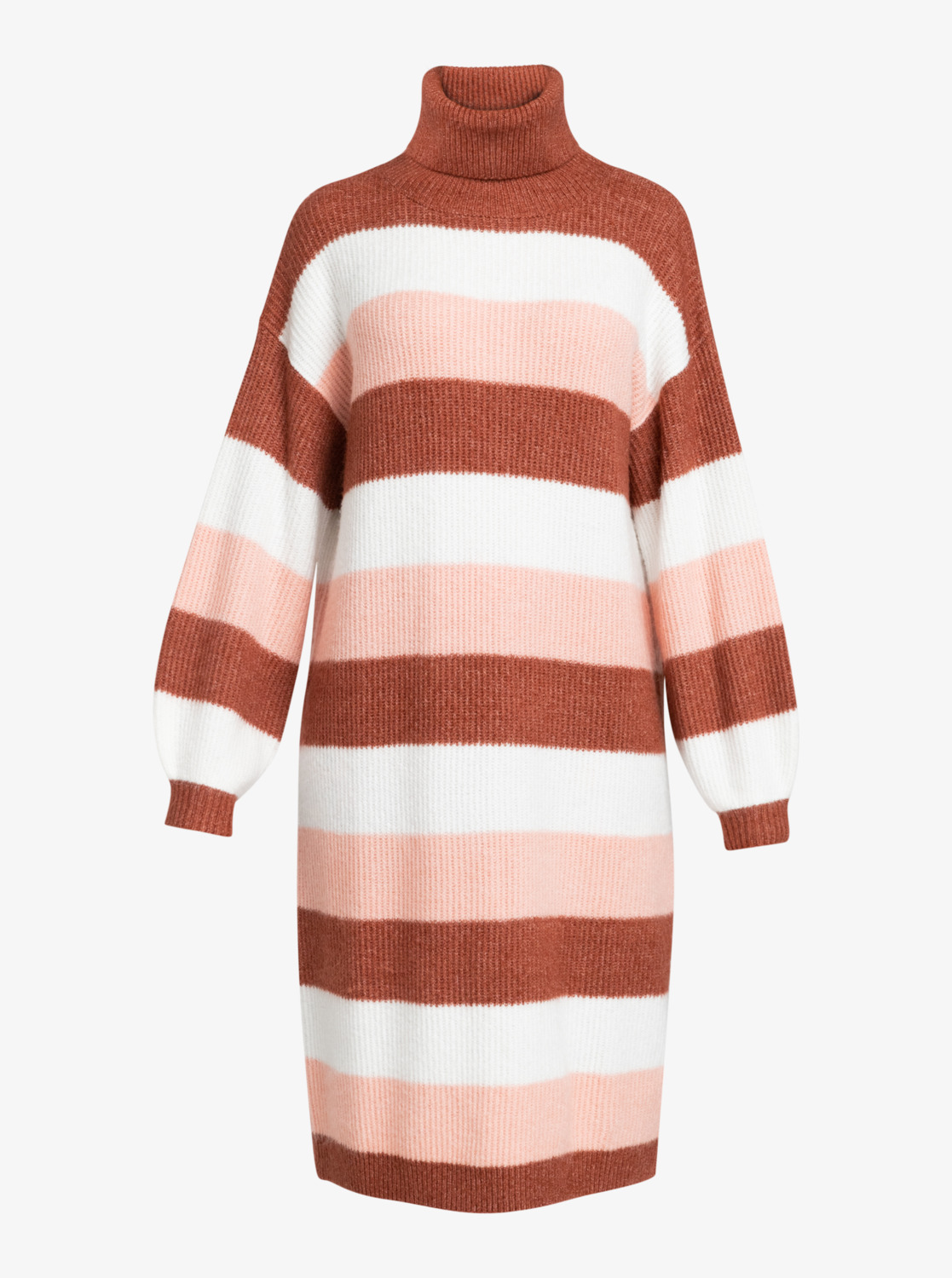 Roxy Pale Yellow - Pullover Strickkleid für Frauen in Burnt Sienna