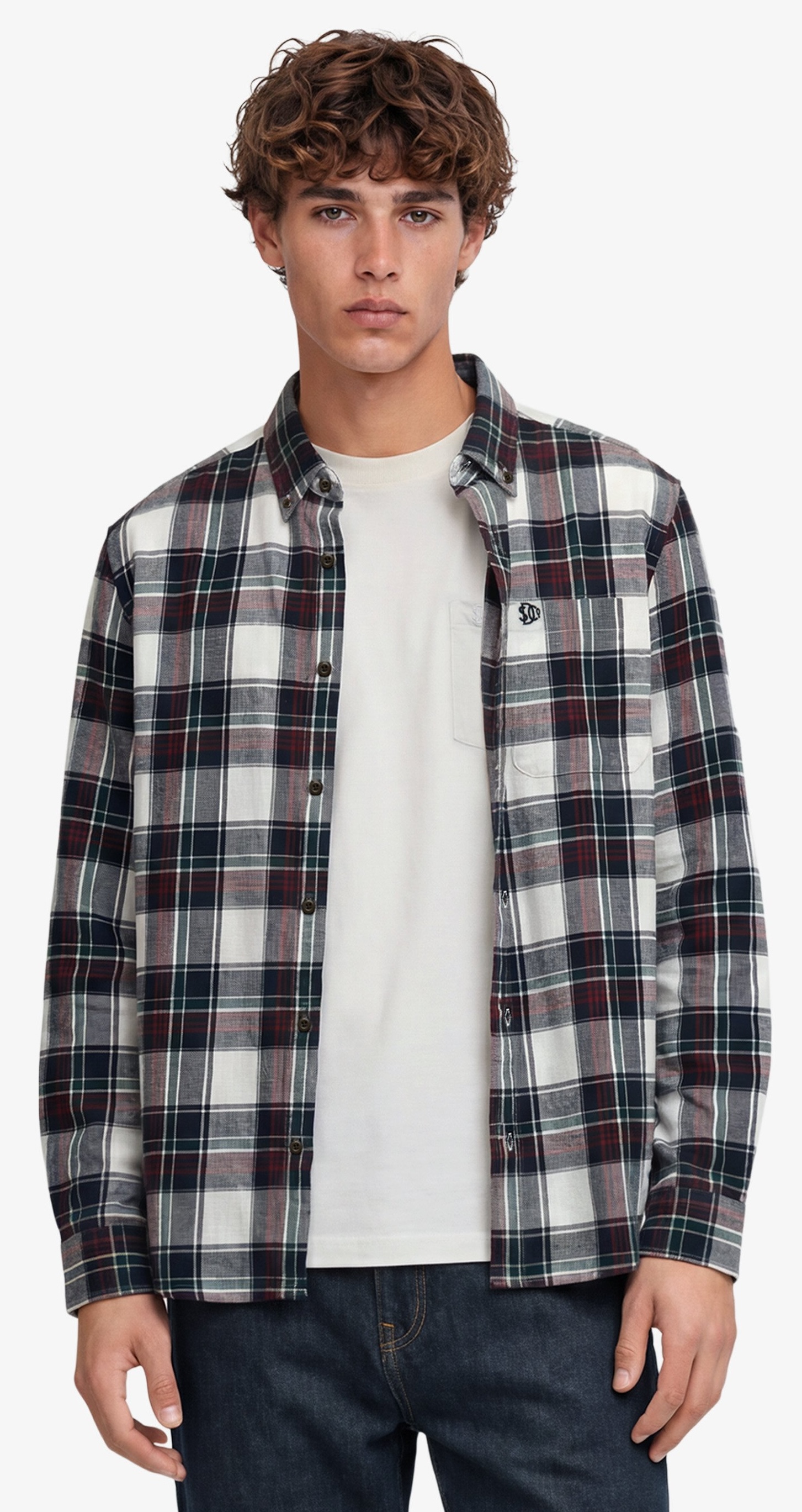 Superdry Herren Baumwoll Holzfällerhemd mit langen Ärmeln