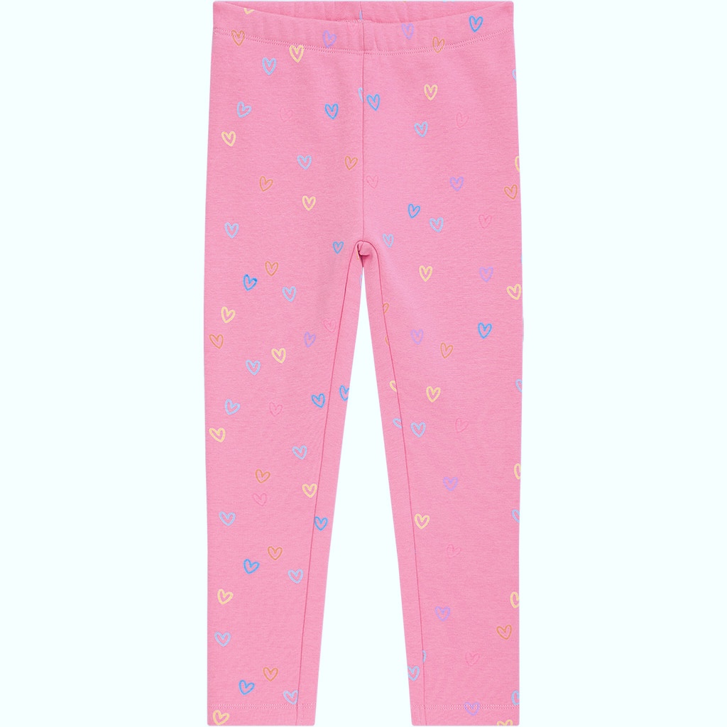Danamade DFIONA Thermo Leggings in Cady Pink mit Herzen Allover