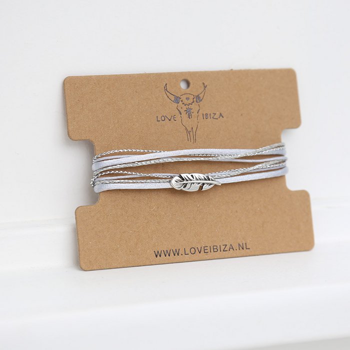 Love Ibiza Armband Federwickel silber