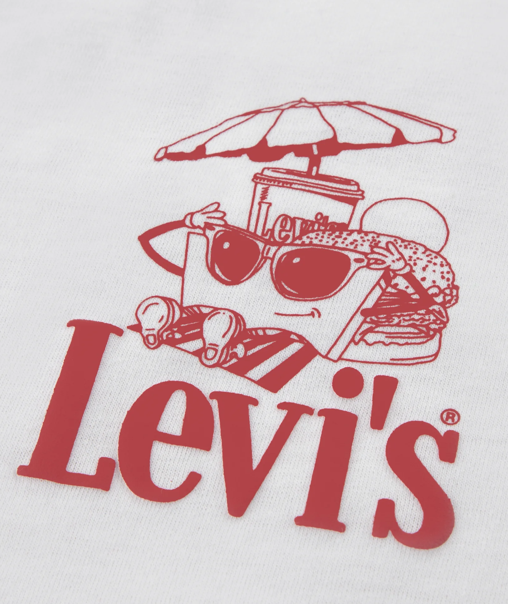 Levis Jungs T-Shirt in weiß - Burger Meal