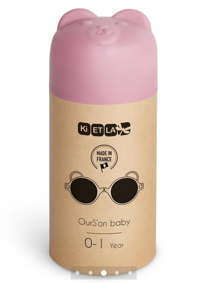 KiETLA Baby-Sonnenbrille OurS'on (UV-Schutz 4) Light Pink - Zartrosa