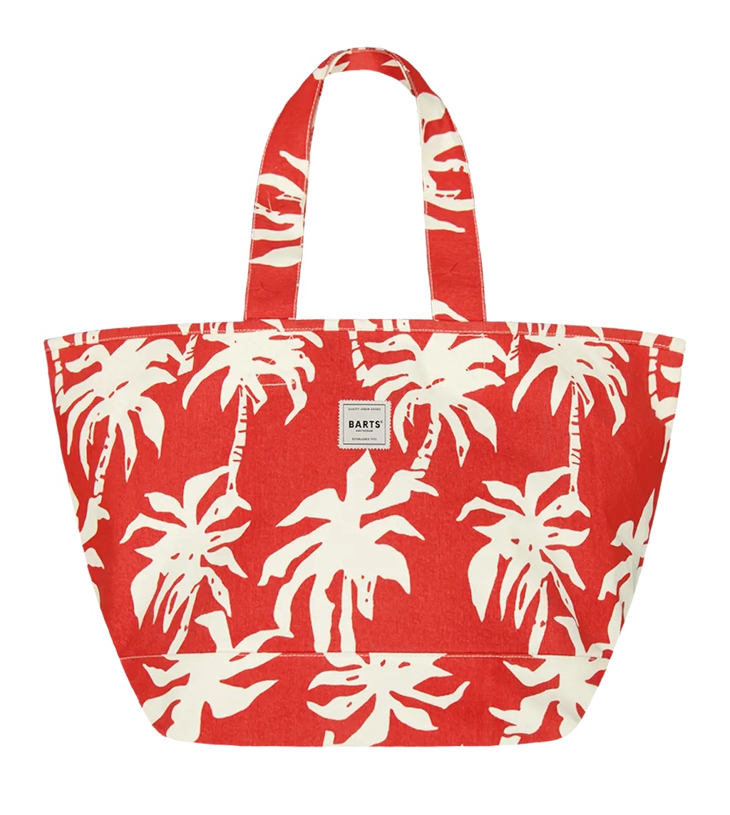 Barts JUNO Strand Tasche Baumwolle Shopper mit Palmen in Rot
