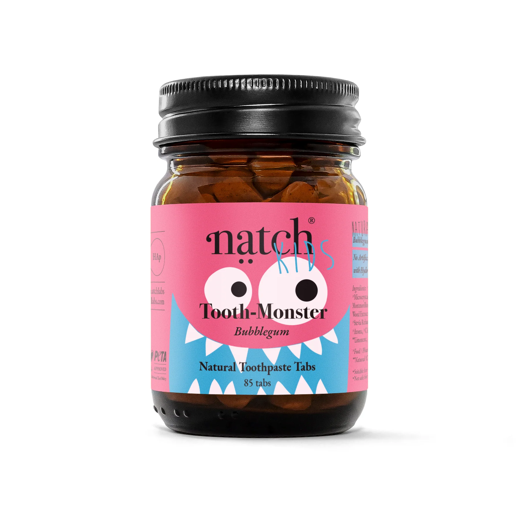 NATCH Zahnpasta-Tabletten für Kids - Tooth Monster - Bubblegum NATCH Zahnpasta-Tabletten für Kids - Tooth Monster - Bubblegum