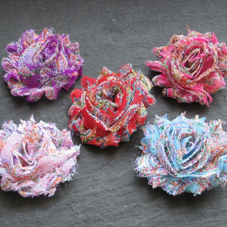 PAISLEY-SHABBY-CHIC-BLU-TEN-CLIPS Wowzers Blütenclips - Shabby Chic für Haare & Kleidung - Paisley