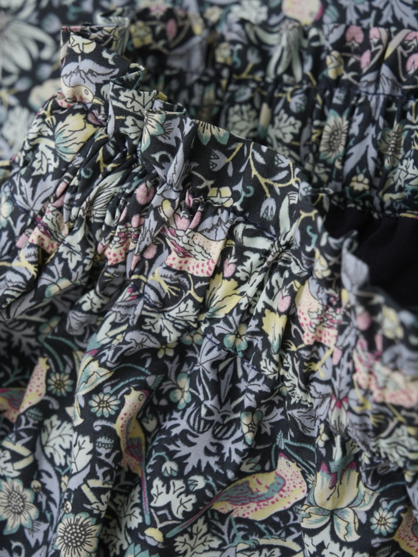 HUTTELiHUT Rock mit hübschem Vogel- und Blumenmuster Dark Navy - SALE