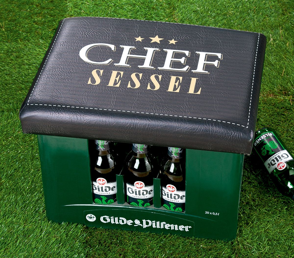 Gilde Sitzpolster für Bierkasten - Chef Sessel