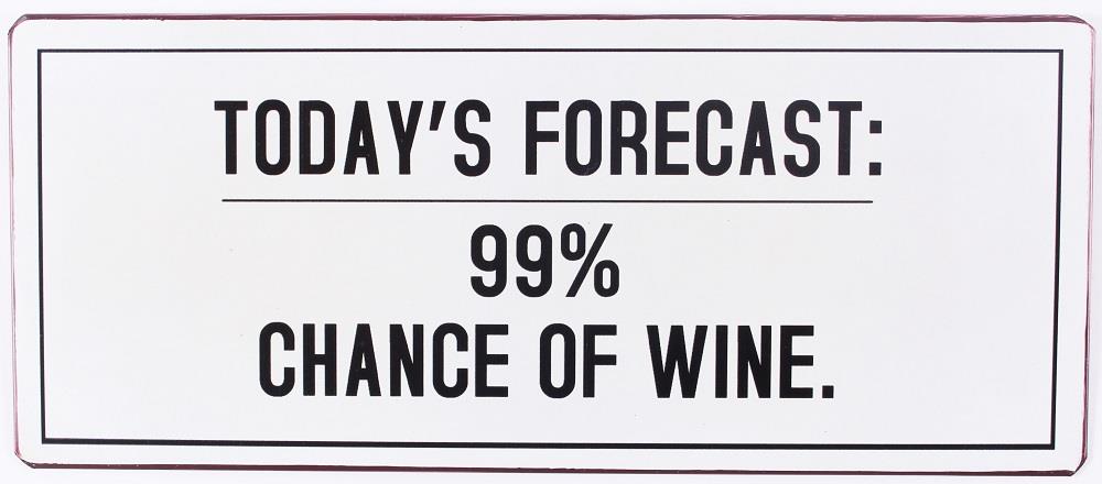 Lafinesse Metal Schild - Today's forecast
