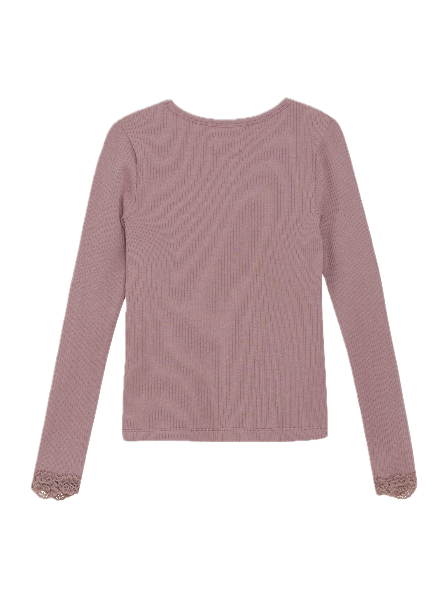 Creamie Langarmshirt Ripp aus Modal - Woodrose/Altrosa