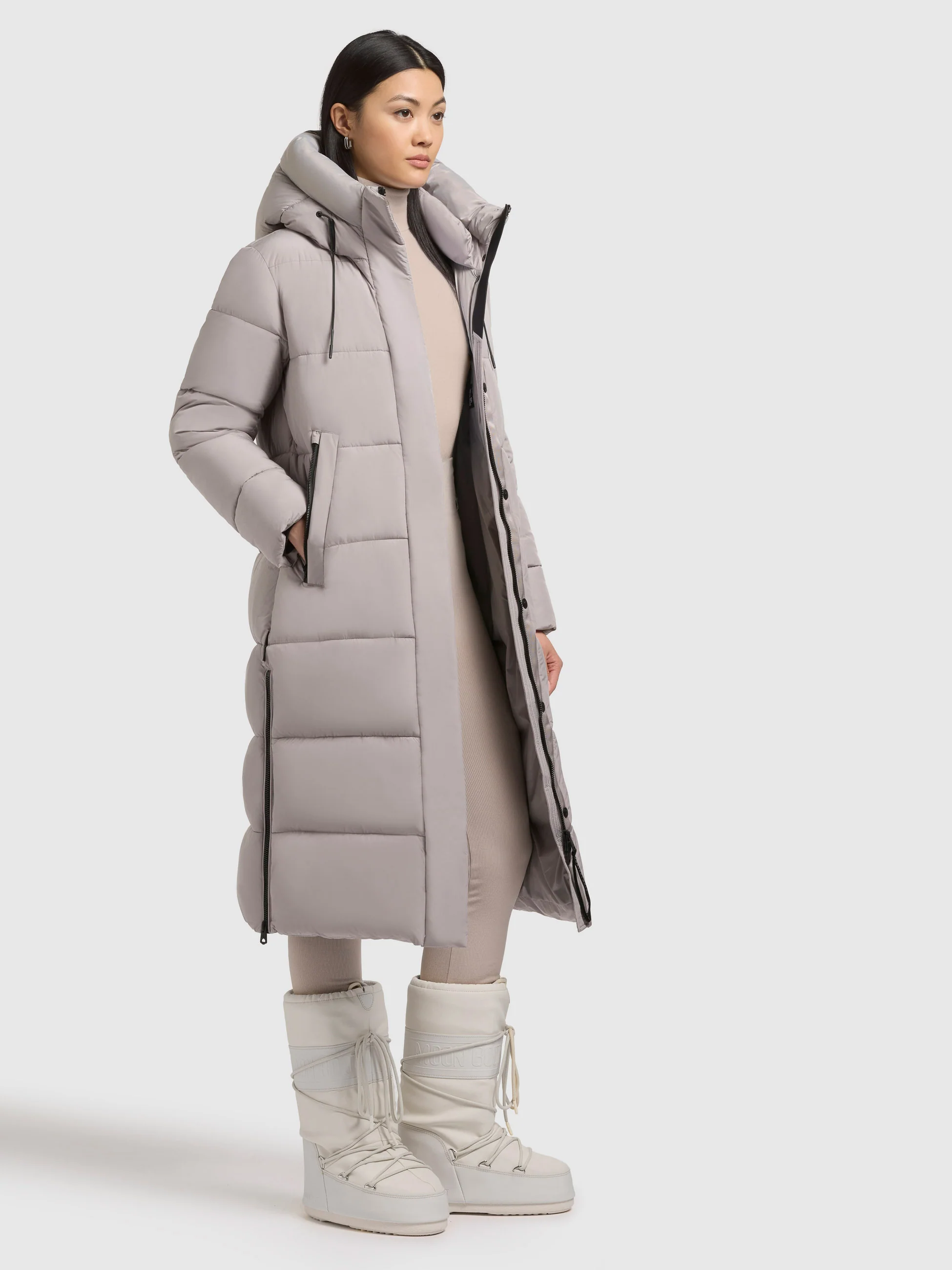 Khujo langer Steppmantel VELIA in Blizzard Gray - Eis Grau Khujo langer Steppmantel VELIA in Blizzard Gray - Eis Grau