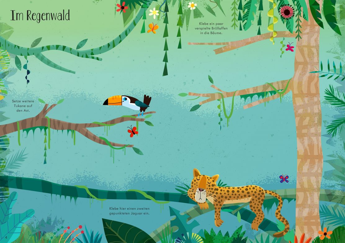Usborne Mein Immer-Wieder-Stickerbuch - Tiere