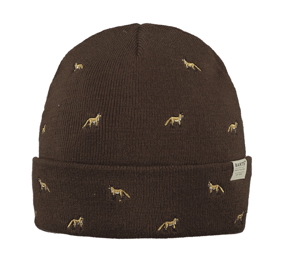 Barts Vinson Beanie Mütze in Dark Brown - Fuchs