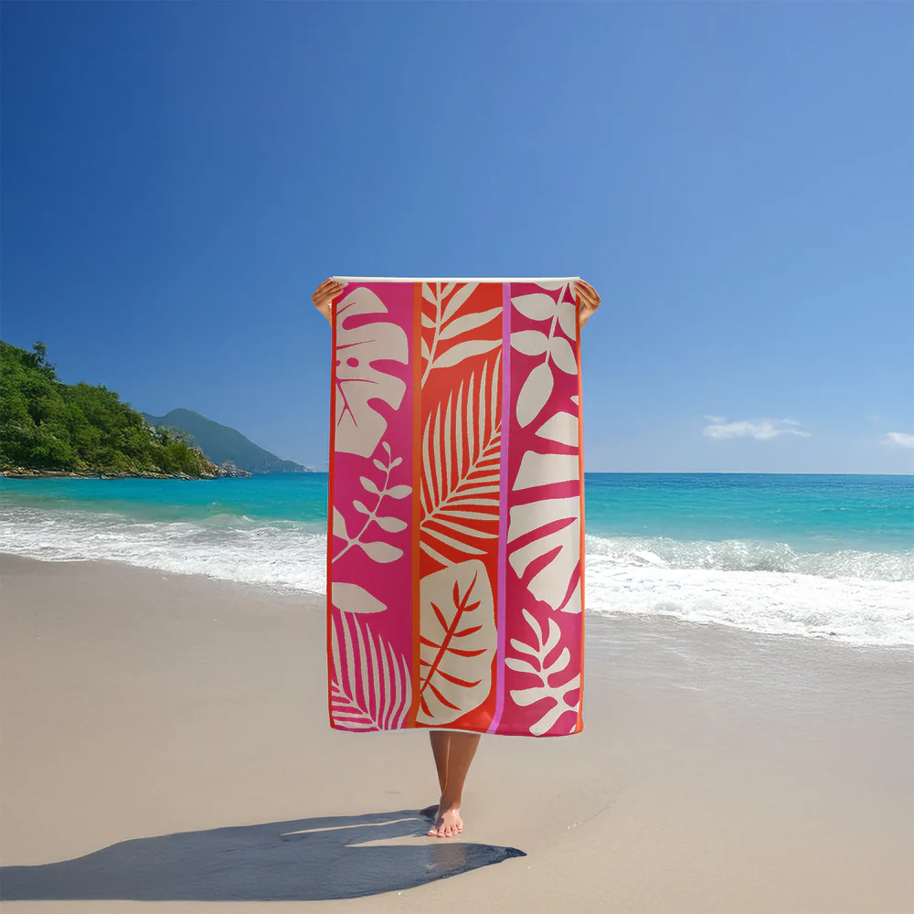 Le comptoir de la plage Jacquard-Velours-Frottee-Strandtuch Chincha - 100x175cm Le comptoir de la plage Jacquard-Velours-Frottee-Strandtuch Chincha - 100x175cm