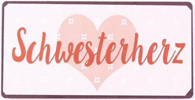 Lafinesse Magnet mit Botschaft - Schwesterherz