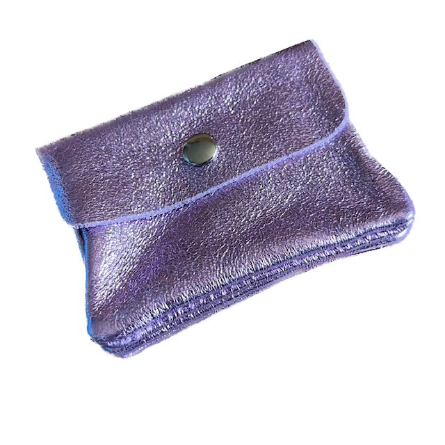Soft Leder Geldbeutel Flieder Glitzer - Klein Soft Leder Geldbeutel Flieder Glitzer - Klein