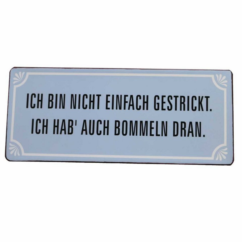 ich-bin-nicht-einfach-gestrickt Lafinesse Metal Schild - Ich bin nicht einfach Gestrickt