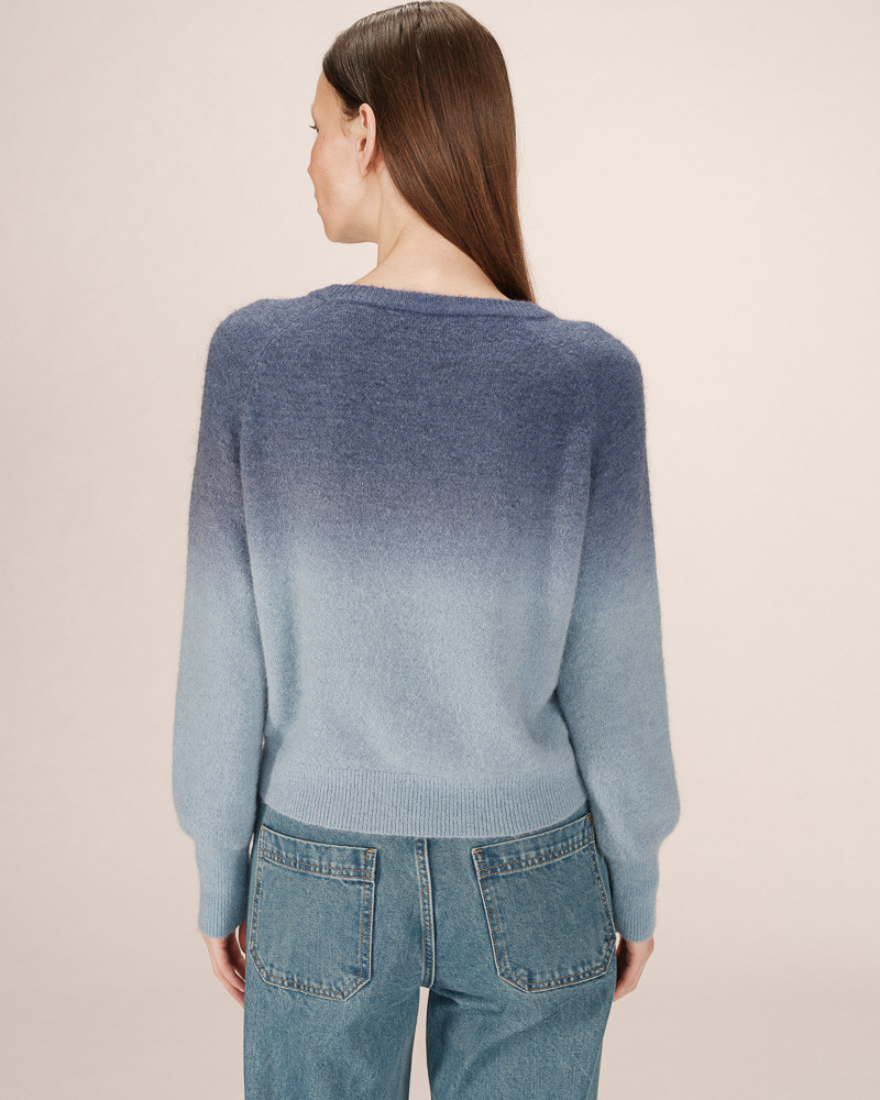 Grace & Mila Sacramento Strickpulli Gradient Farbverlauf in Blau - SALE Grace & Mila Sacramento Strickpulli Gradient Farbverlauf in Blau - SALE
