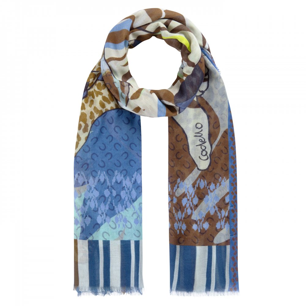 11016811_38_HF_G Codello Schal mit Modal - Leopard & Tiger - SALE